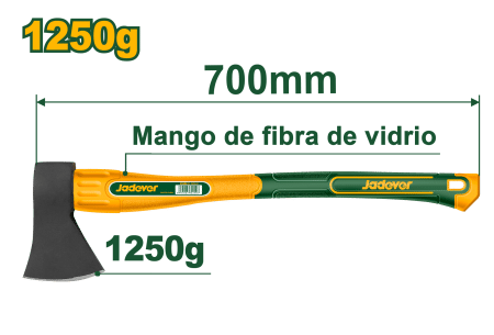 HACHA 1250G LOG: 700MM MANGO FIBRA DE VIDRIO