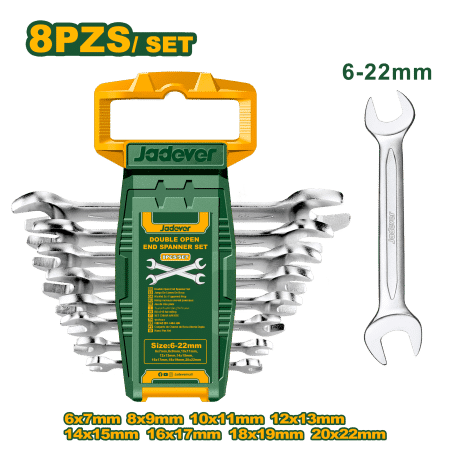 SET DE LLAVES ABIERTAS 6-22MM 08PZS