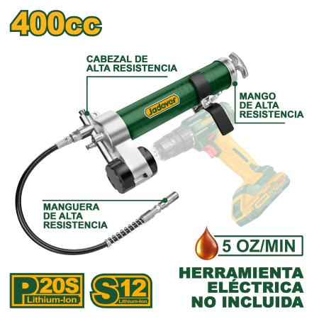 ENGRASADORA ACOPLE PARA TALADRO 400CC S12/P20S
