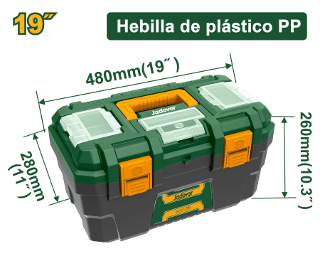 CAJA HERRAMIENTAS 19" PP 480X280X260MM