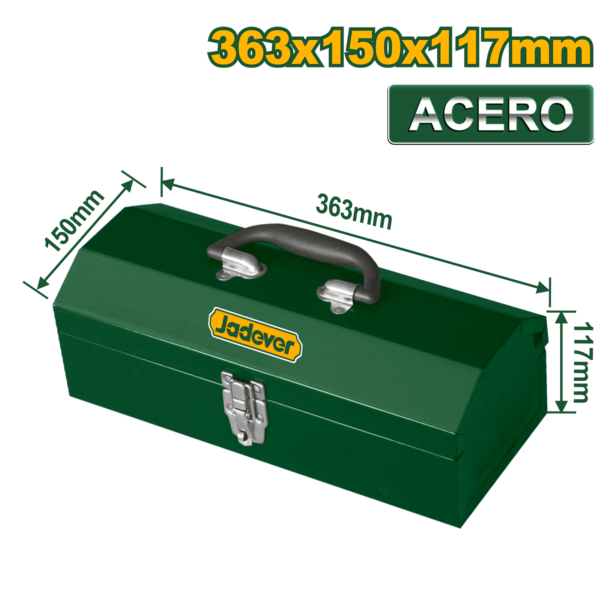 CAJA DE HERRAMIENTAS DE ACERO 363X150X117MM