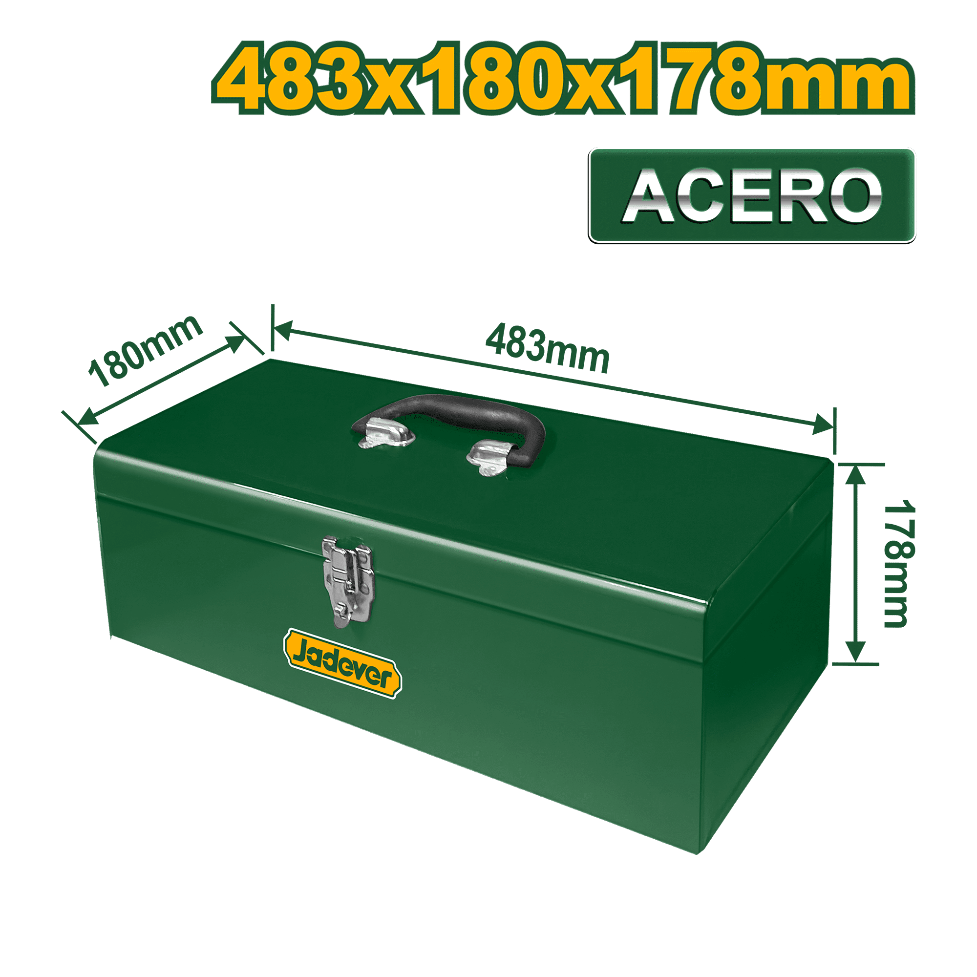 CAJA DE HERRAMIENTAS DE ACERO 483X180X178MM