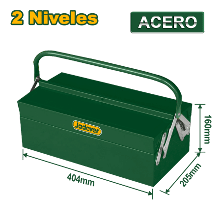 CAJA DE HERRAMIENTAS DE ACERO 404X205X160MM