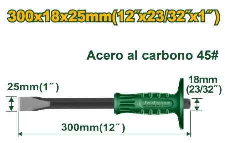 CINCEL CORTE FRIO (PUNTA PLANA) 12'' 22X16X250MM CS45