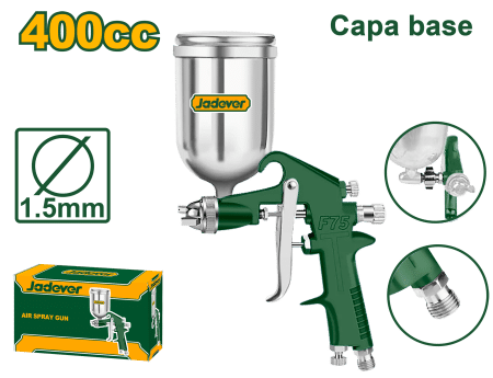 PISTOLA DE PULVERIZACIÓN BASE 1.5MM 400CC