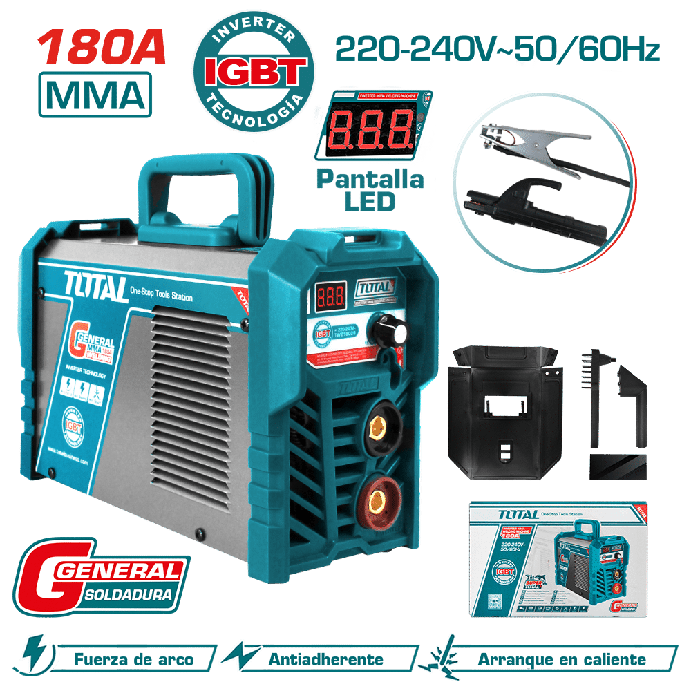 SOLDADORA INVERTER MMA 15-180A LED E:1.6-4.0MM