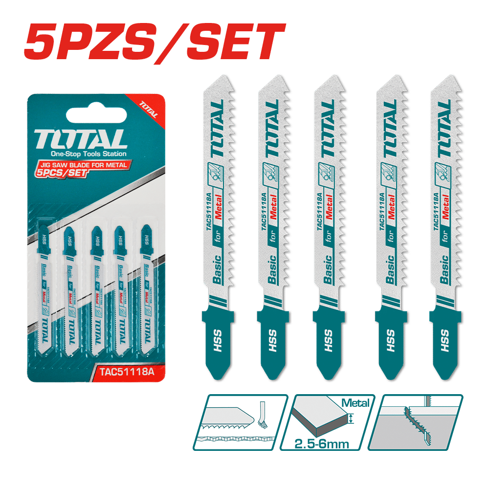 HOJA DE SIERRA PARA CALAR P/METAL 50MM 05PCS