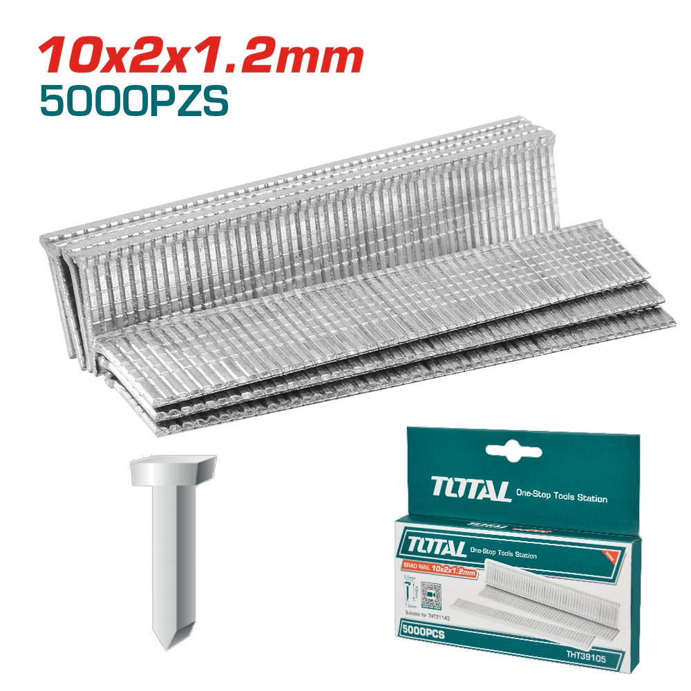 SET CLAVOS PARA CONCRETO 10MM H:2.0MMX1.2MM 5000PCS