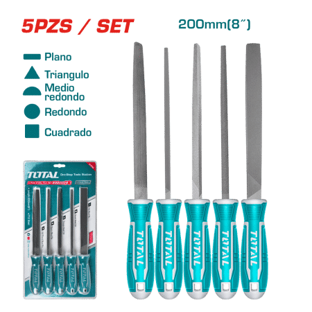 SET DE LIMAS 5PZS 200MM(8")