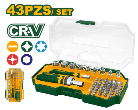 SET DE PUNTAS DE DESTORNILLADOR CR-V 43PCS