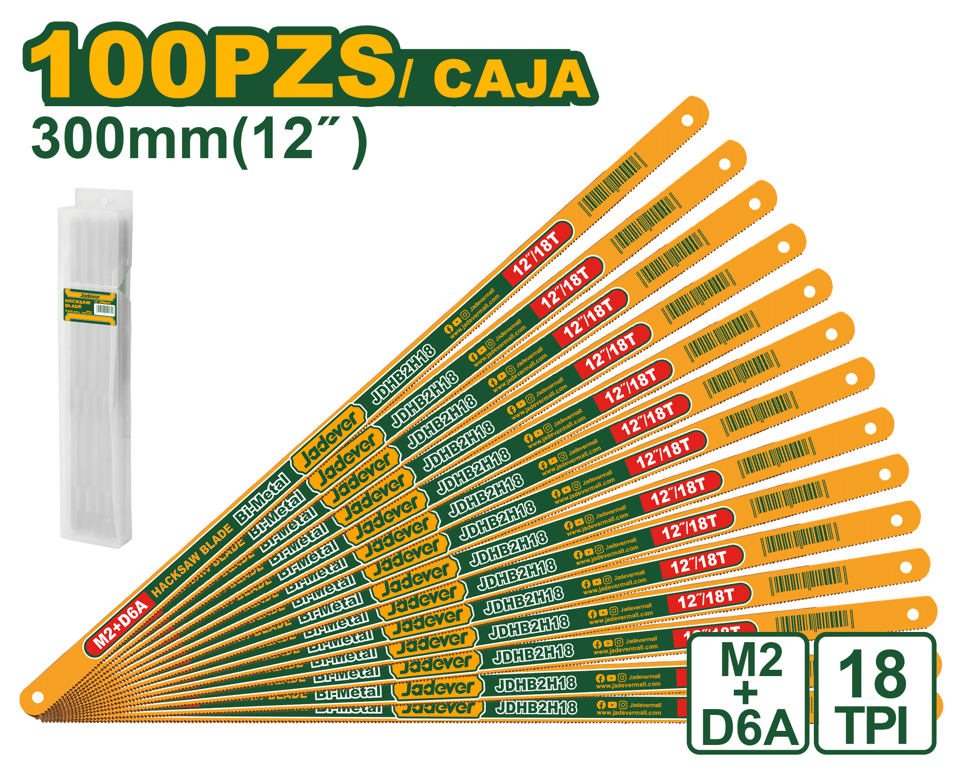 HOJA DE SIERRA BI-METAL M2+D6A 18T 300MM 12"