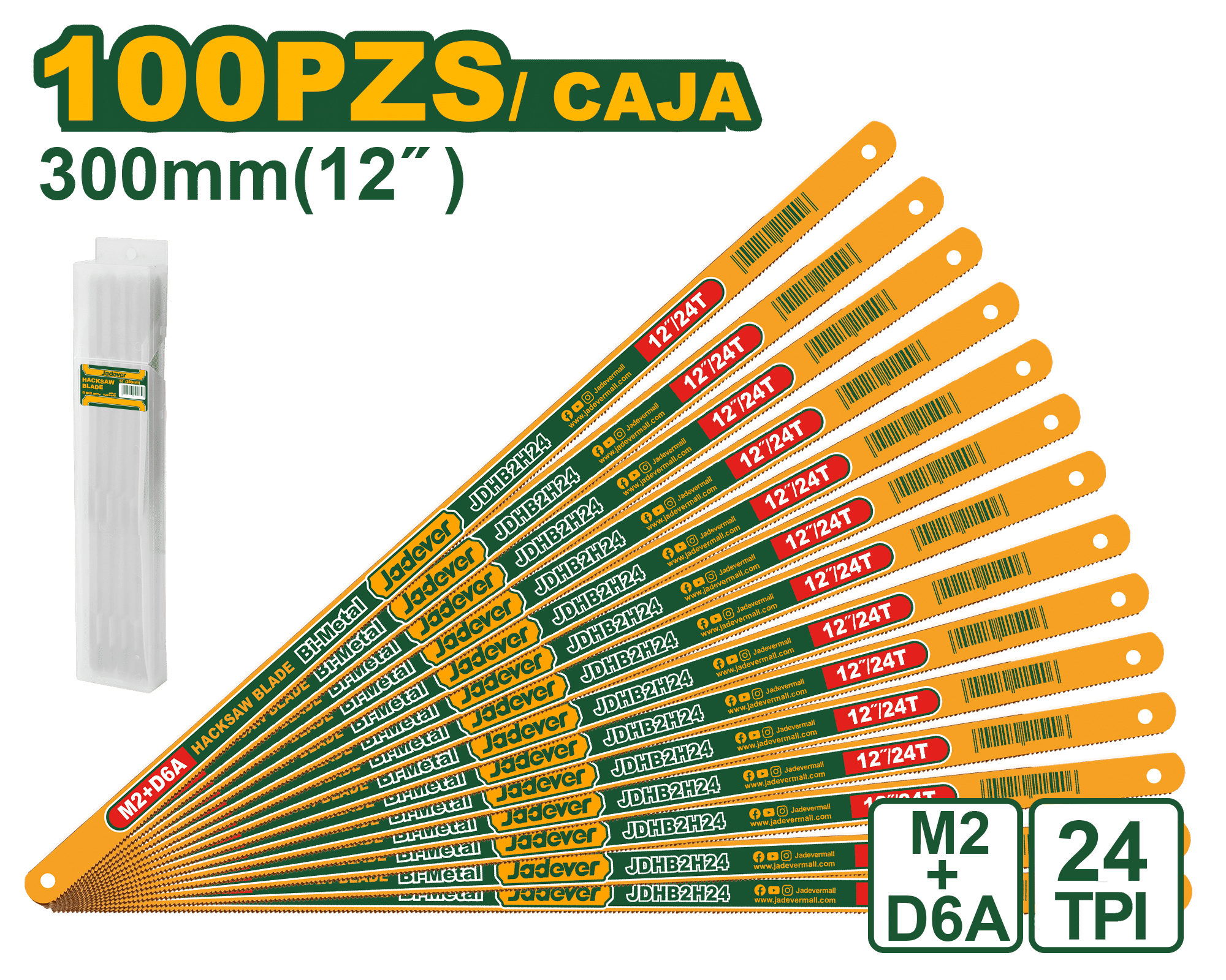 HOJA DE SIERRA BI-METAL M2+D6A 24T 300MM 12"