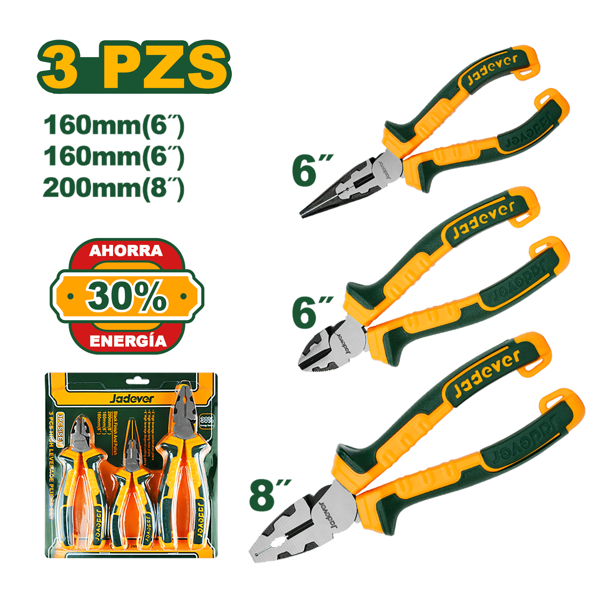 SET DE ALICATES DE ALTO APALANCAMIENTO 3PCS