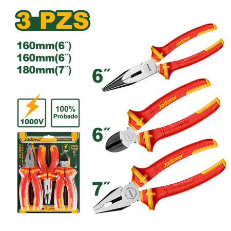 SET DE ALICATES AISLADOS 3PCS