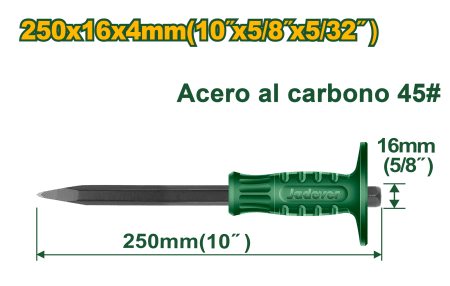 CINCEL CONCRETO (PUNTA AGUDA) 10'' 4X16X250MM CS45