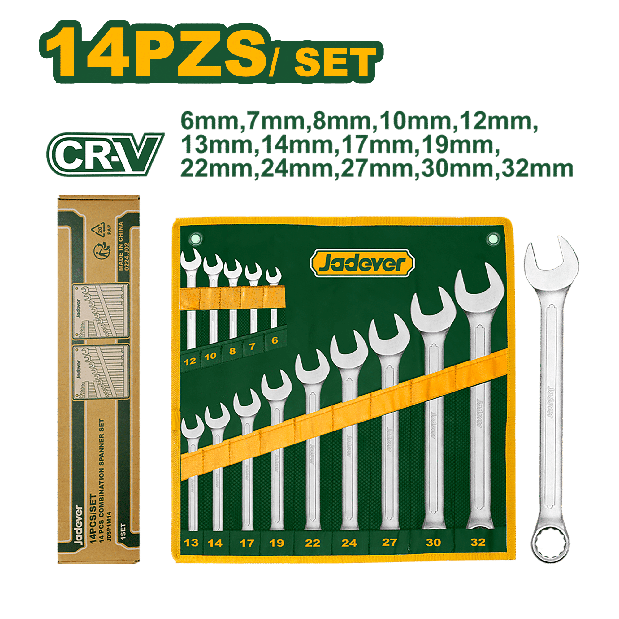 SET DE LLAVES COMBINACION 6-32MM CR-V 14PZS