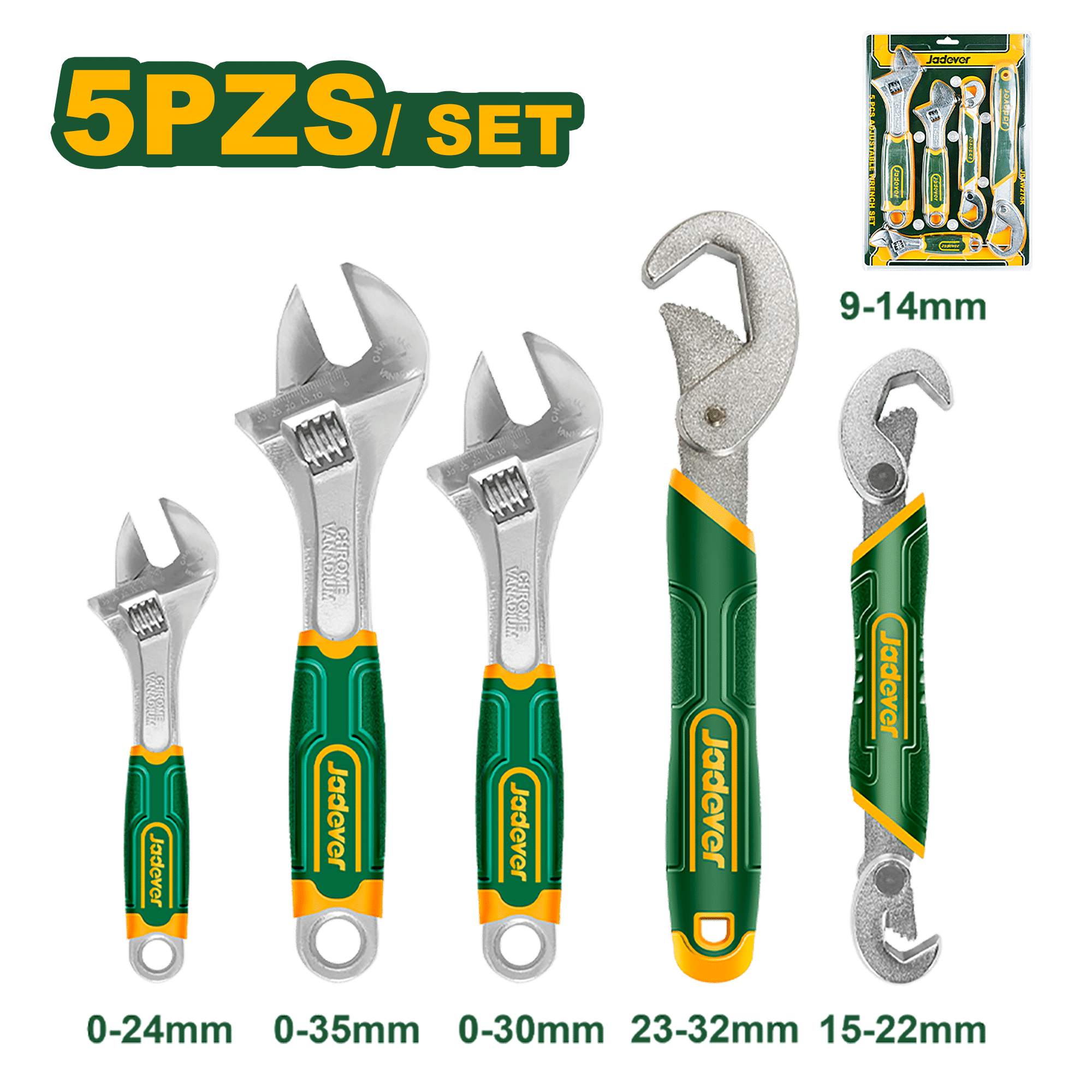 SET DE LLAVES AJUSTABLES 05PZS