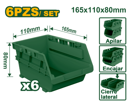 GAVETA DE ALMACENAMIENTO  6PCS