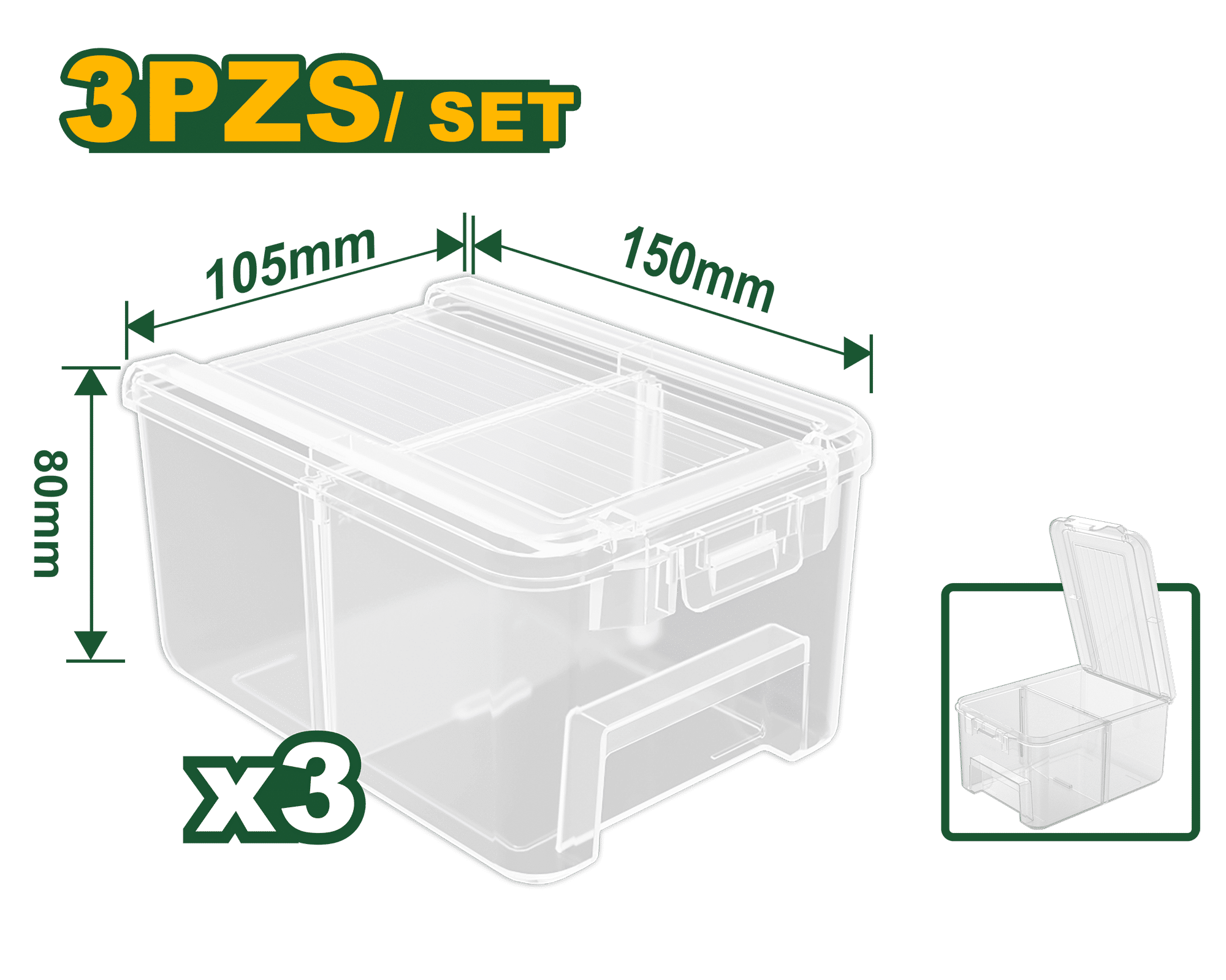 GAVETA DE ALMACENAMIENTO  3PCS