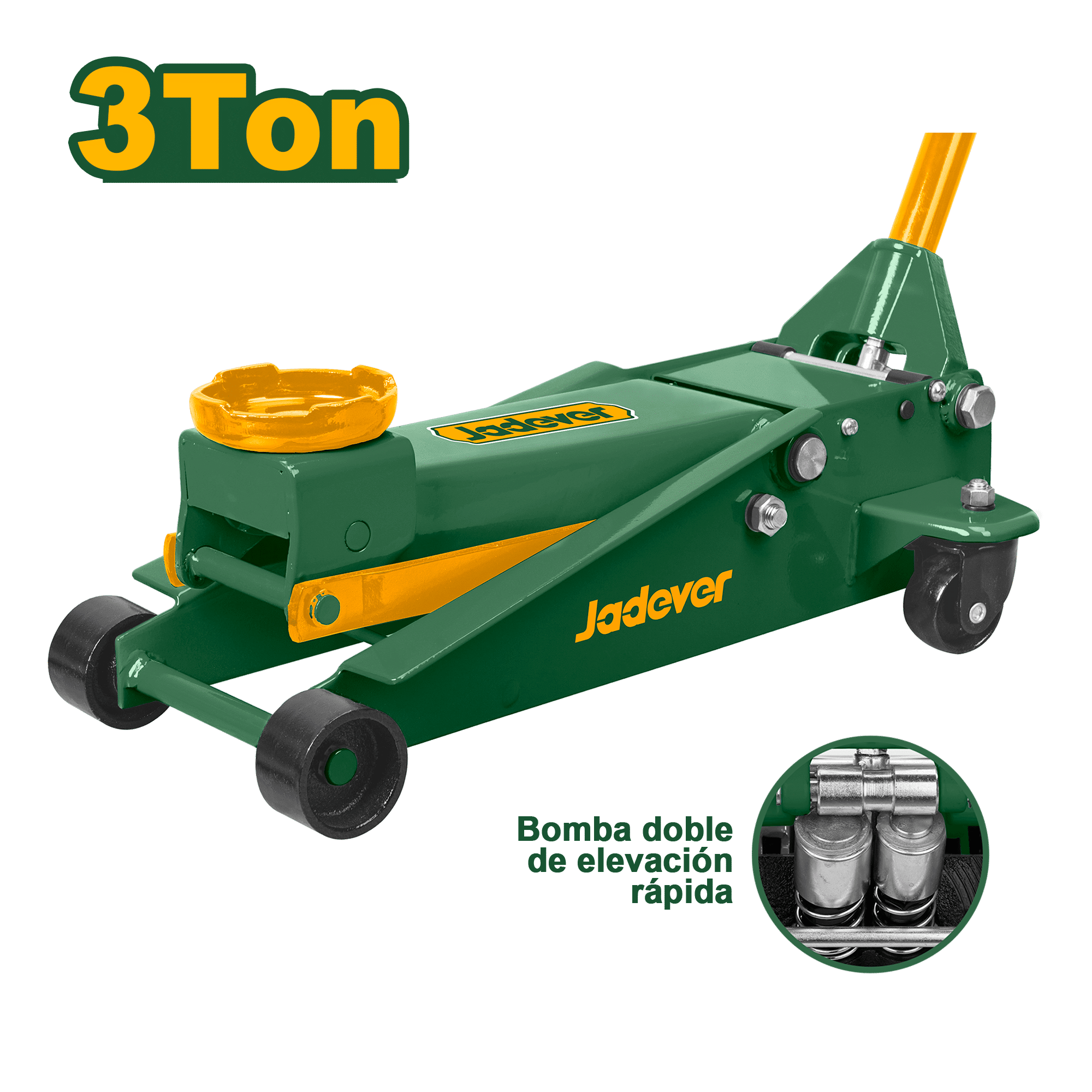 GATA LAGARTO 3.0TON MIN:130MM MAX: 465MM DOBLE BOMBA