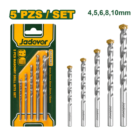SET DE BROCAS 5PCS PARA ALBAÑILERIA