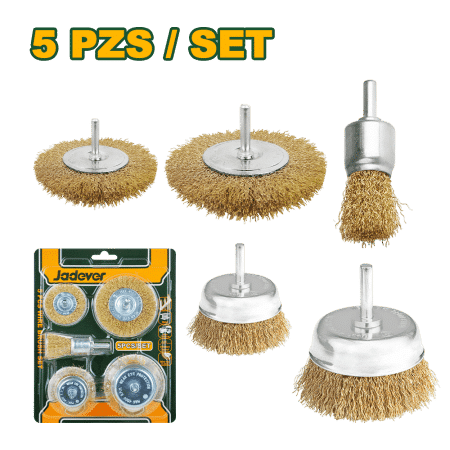 SET DE CEPILLOS METÁLICOS 5PCS