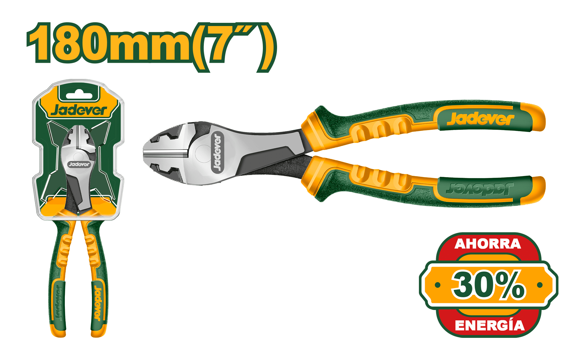 ALICATE CORTE DIAGONAL HD ENERGY-30% 7" 180MM A.PALANCA INDUSTRIAL