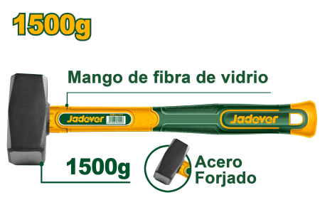 MARTILLO FORJADO 1500G MANGO DE FIBRA