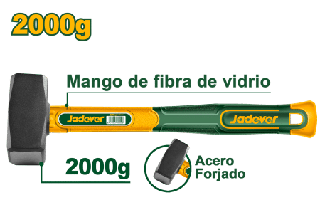 MARTILLO FORJADO 2000G MANGO DE FIBRA