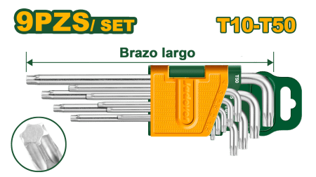 SET DE LLAVE HEXAGONAL T10-T50 CR-V