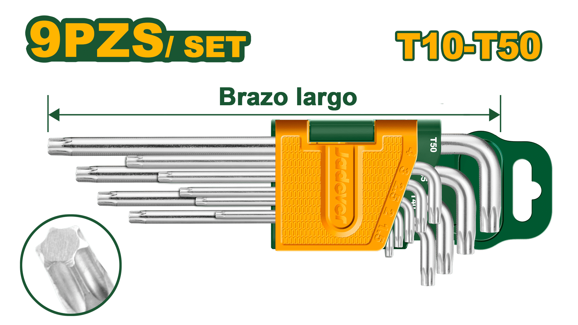 SET DE LLAVE HEXAGONAL T10-T50 CR-V