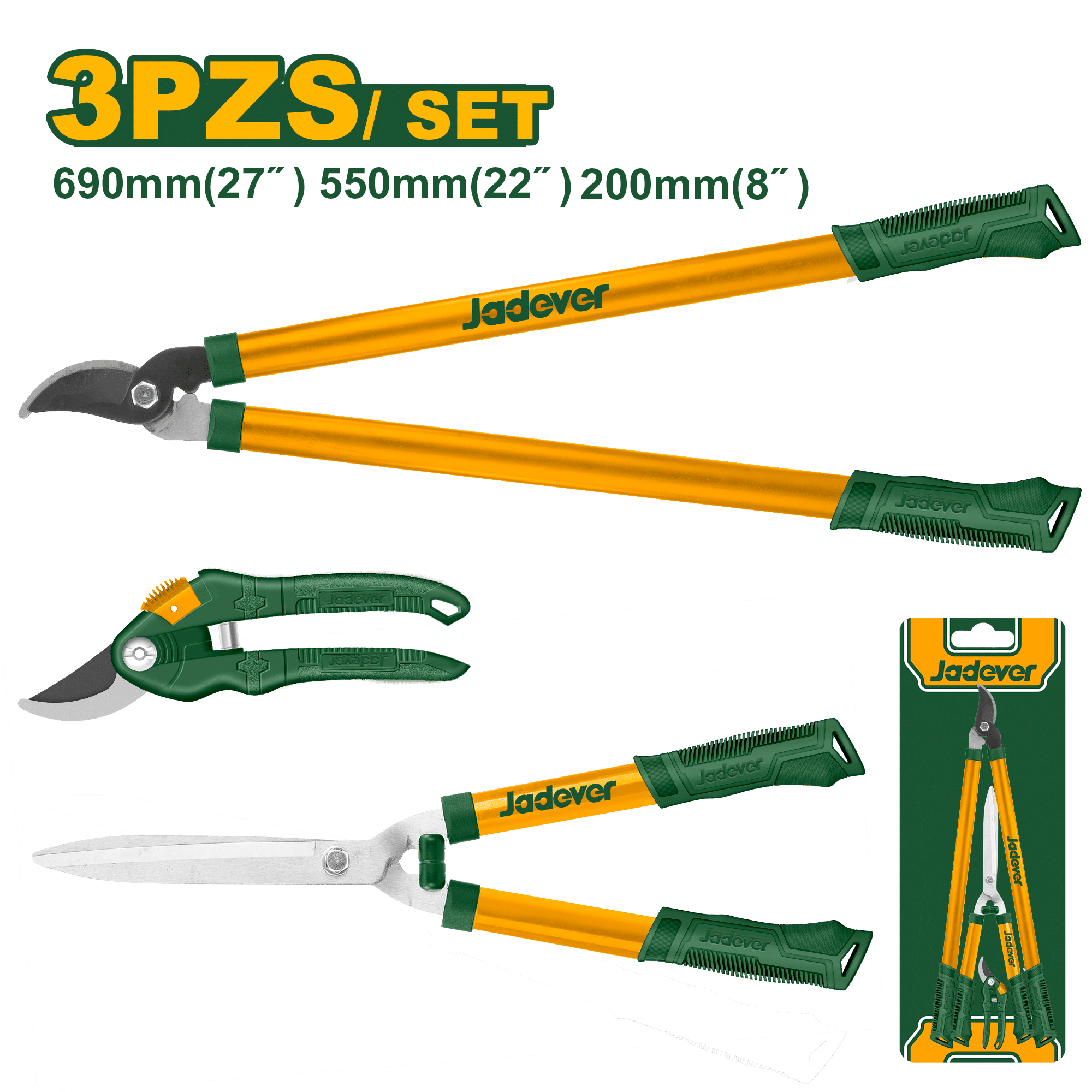 SET DE TIJERAS P/JARDINERIA 3PCS