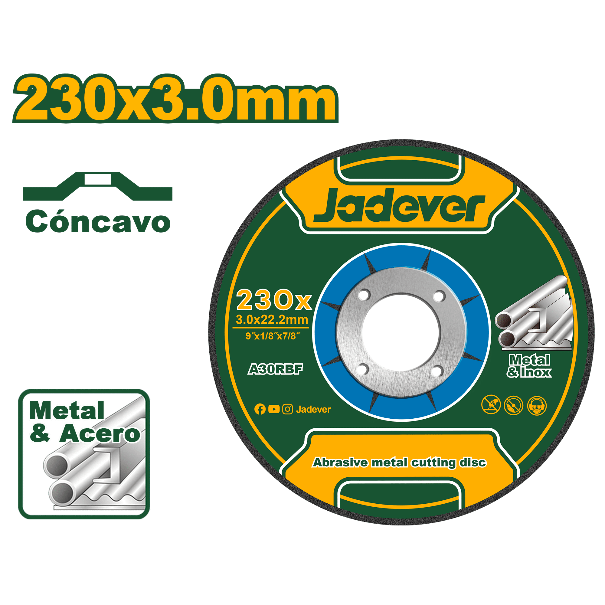 DISCO CORTE/ABRASIVO METAL 230X3.0MM