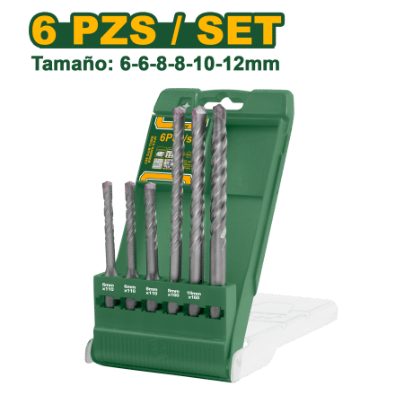 SET DE BROCAS SDS PLUS 6PCS + ESTUCHE