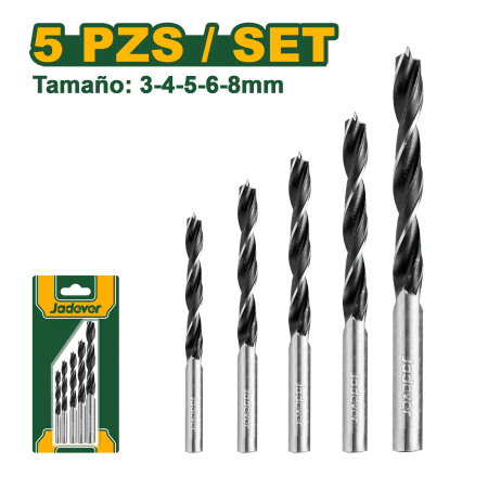SET DE BROCAS 5PCS PARA MADERA