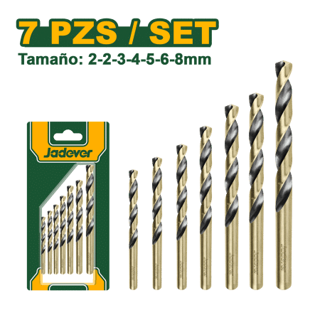 SET DE BROCAS 7PCS HSS (PARA METAL)