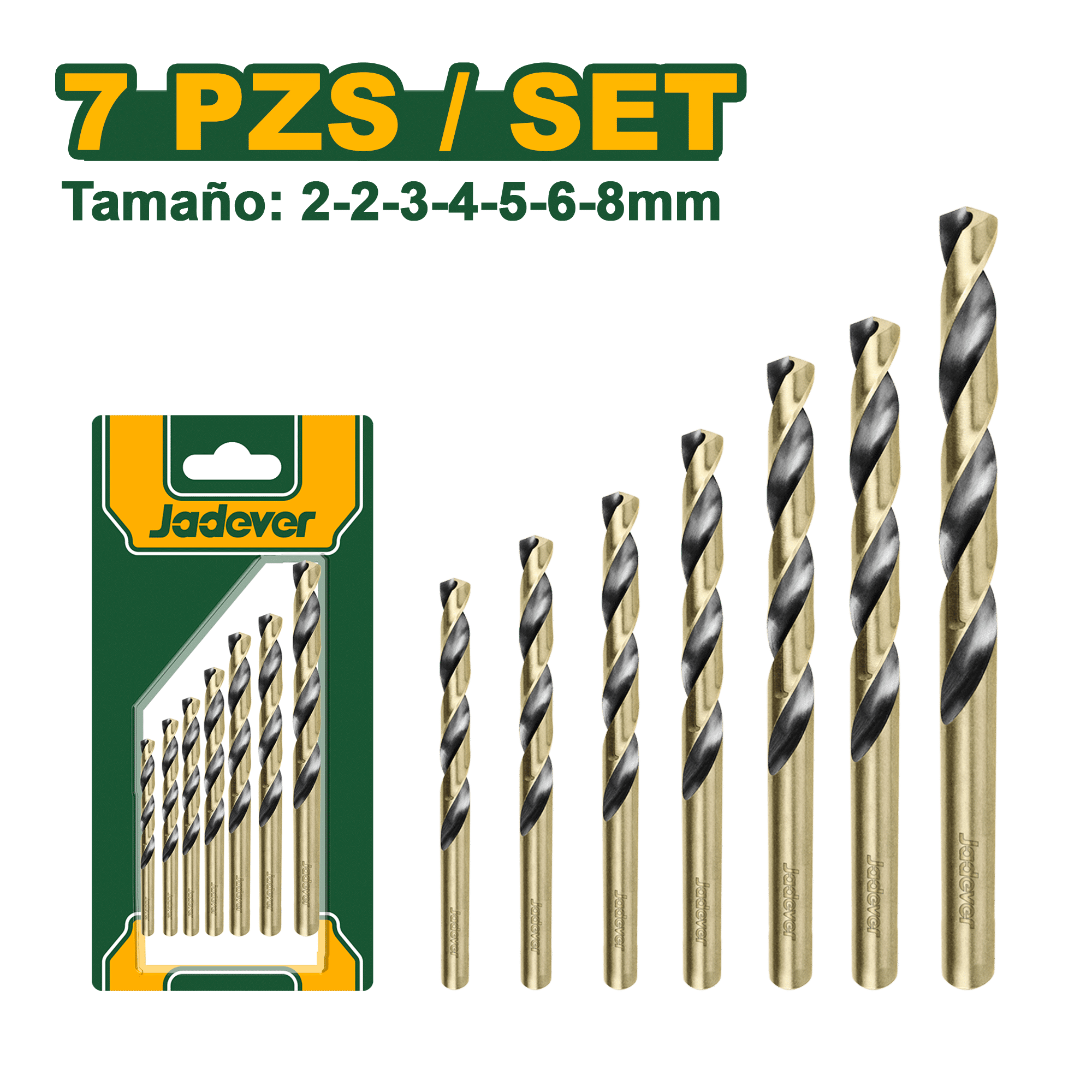 SET DE BROCAS 7PCS HSS (PARA METAL)