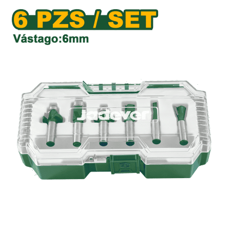 SET DE PUNTAS RUTEADORAS DIA: 06MM 6PCS