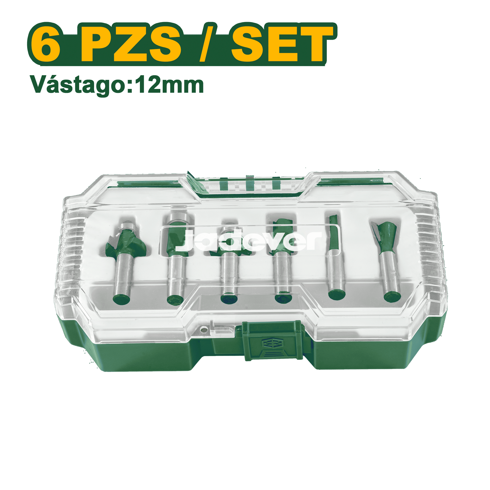 SET DE PUNTAS RUTEADORAS DIA: 12MM 6PCS