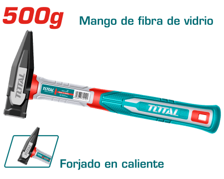 MARTILLO MECANICO MANGO FIBRA DE VIDRIO 500G