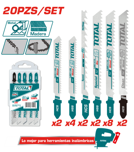 HOJA DE SIERRA PARA CALAR P/METAL-MADERA 20PCS