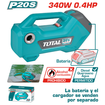 BOMBA DE TRANSFERENCIA LI-ION 20V 3/4" 4500RPM 48L/MIN