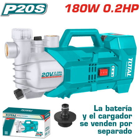 BOMBA DE AGUA LI-ION 20V 0.2HP 47L/MIN