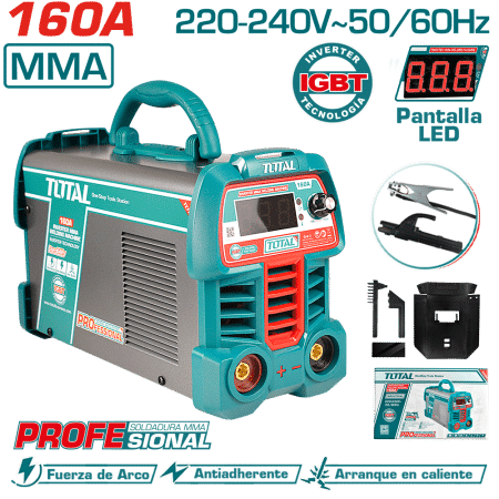 SOLDADORA INVERTER MMA 15-160A LCD E:1.6-4.0