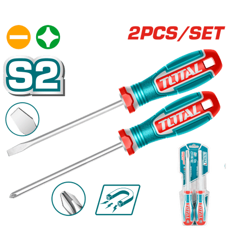 SET DESTORNILLADORES 2PCS S2 SL6.5+PH2 L:038MM MAG.INDUSTRIAL