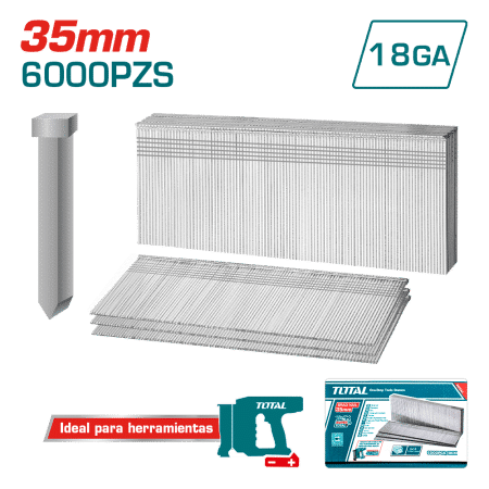 TIRAS DE CLAVOS 6000PCSXCAJA 35MM 18GA