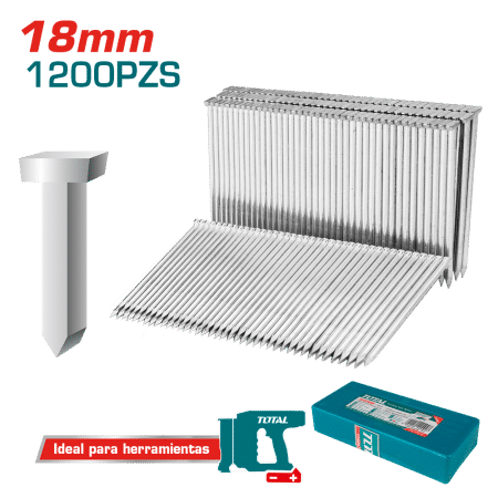 SET CLAVOS PARA CONCRETO 18MM H:6.4MMX2.2MM 1200PCS