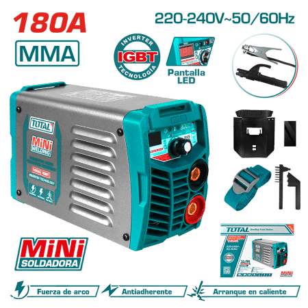 SOLDADORA INVERTER MMA 15-180A LCD E:1.6-4.0 CT:180A@40%