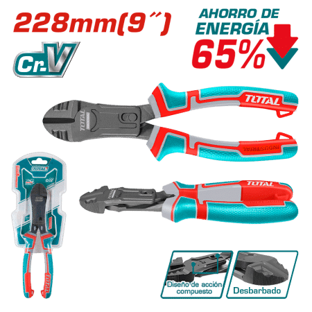 PINZA DIAGONAL ACC COMPUESTA 09" 228MM CR.V MEJ:65% INDUSTRIAL