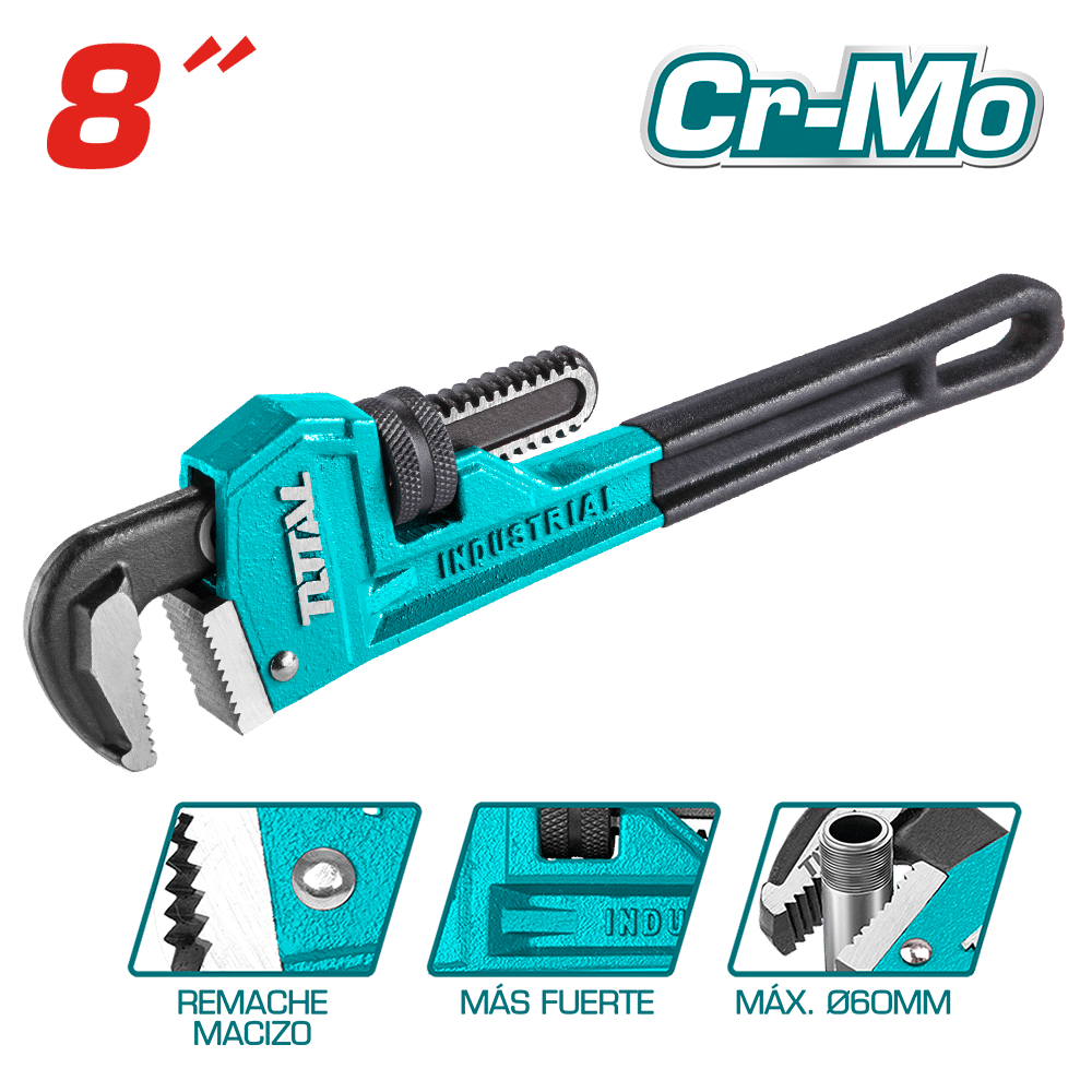 LLAVE STILLSON 08'' 200MM MAX 27MM ACERO AL CARBON INDUSTRIAL